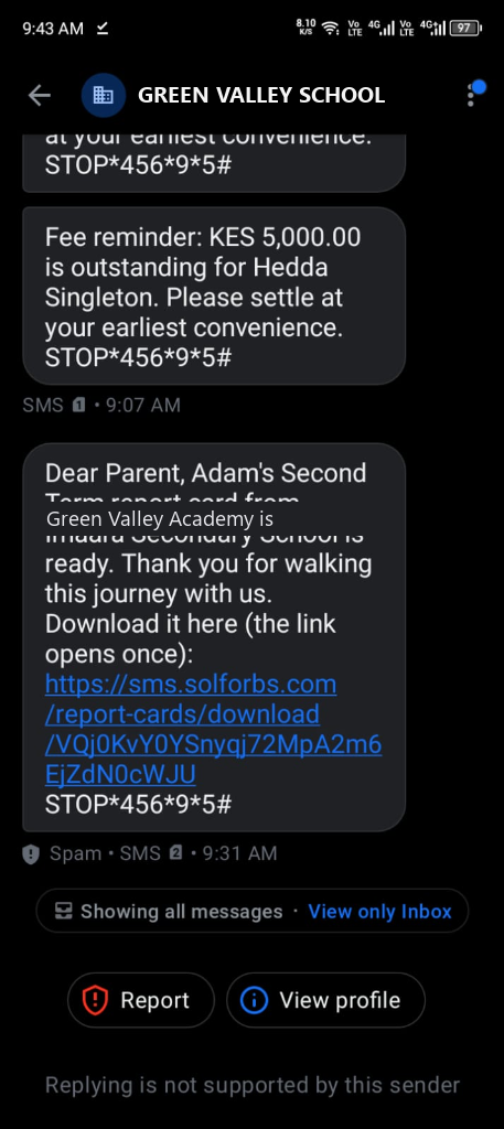 Real Parent SMS Notifications